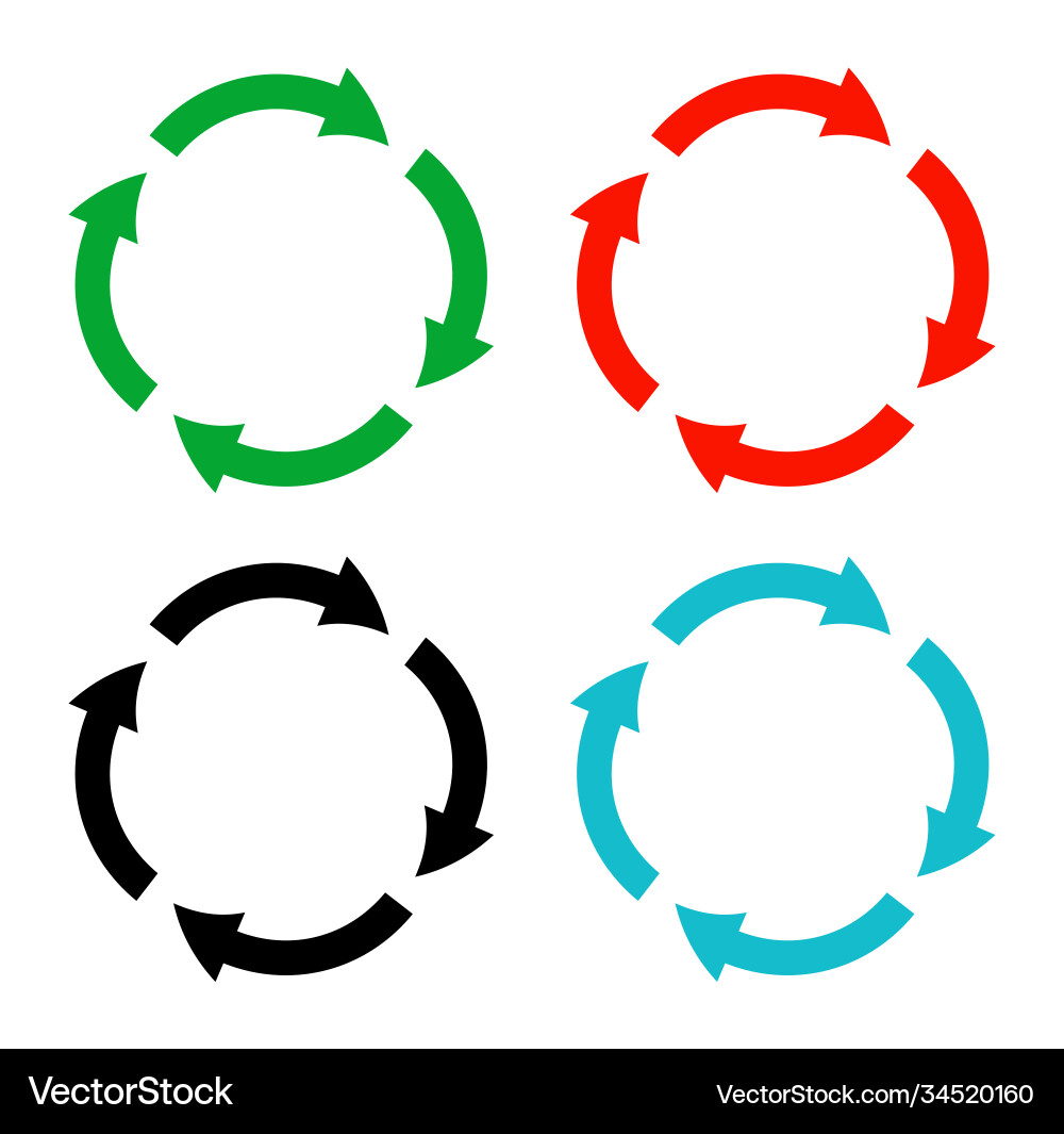Round line and arrow color circle i Round line and arrow color circle i vector image