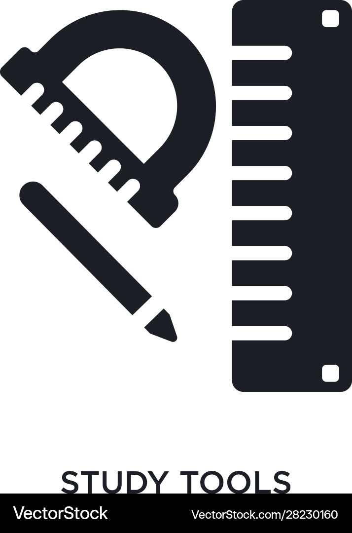 Study tools isolated icon simple element from vector image