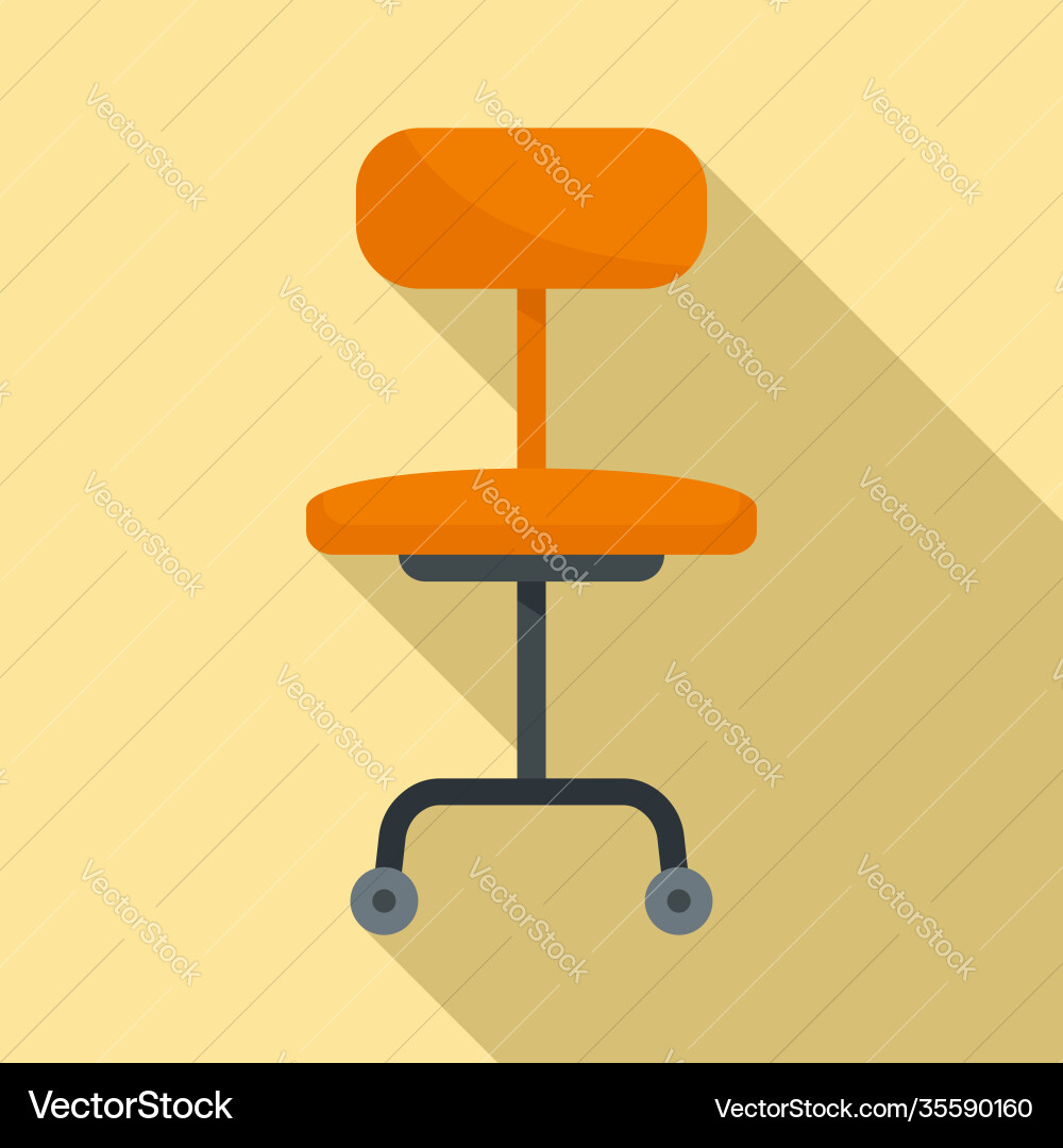Stylist chair icon flat style Stylist chair icon flat style vector image