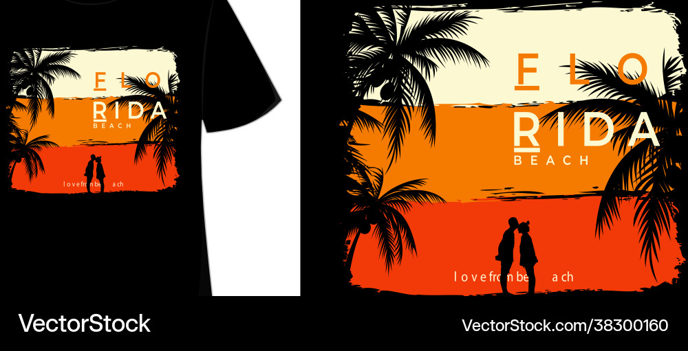 Florida T-Shirt - Beach Sunset Florida T-Shirt - Beach Sunset