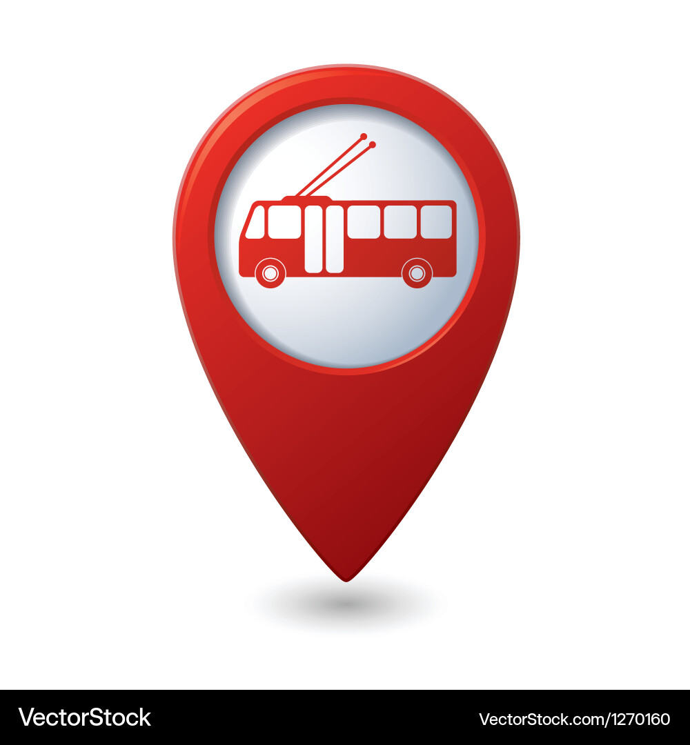 Trolleybus Navigation Pointer vector image