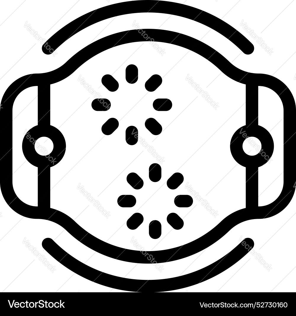 Virtual reality glasses showing loading icon Virtual reality glasses showing loading icon vector image