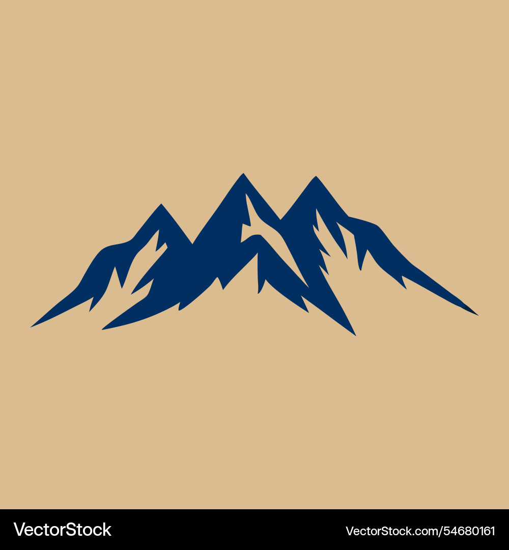 A stylized mountain with sharp and angular lines Vector Image