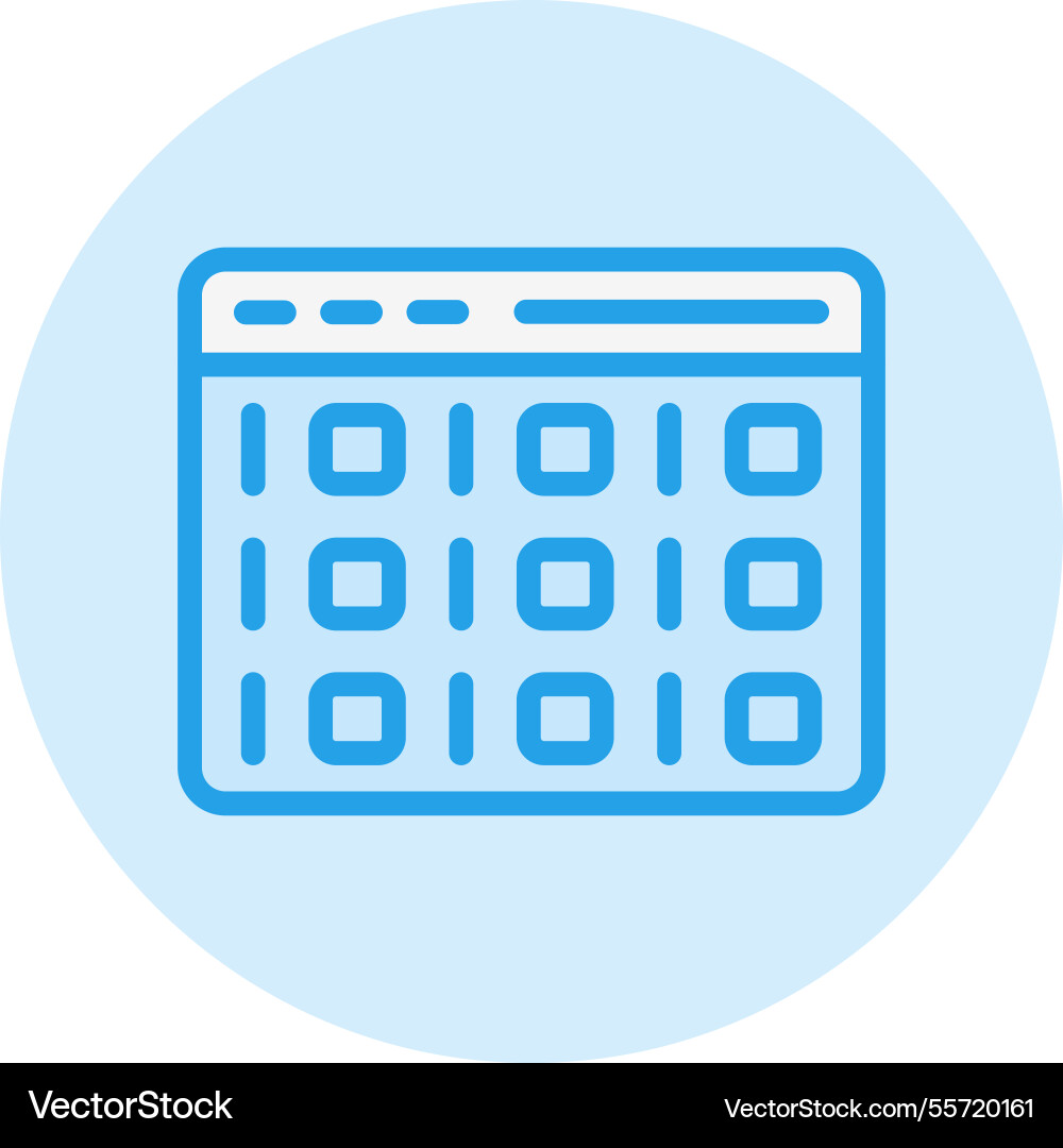 Binary code icon design vector image