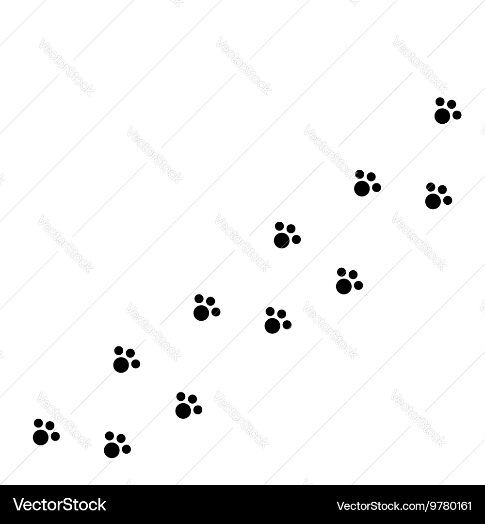 Cat and Dog Paw Print Footprint vector image