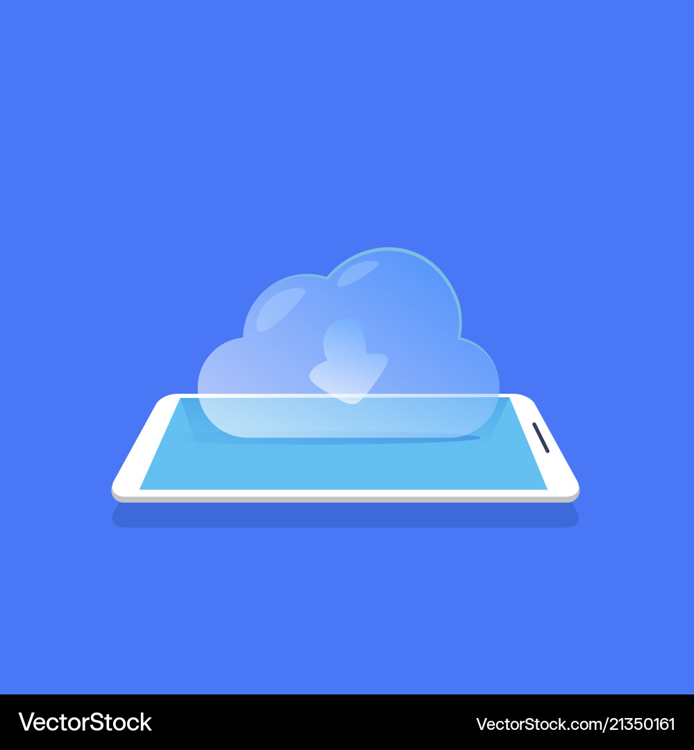 Cloud synchronization icon mobile data storage Vector Image