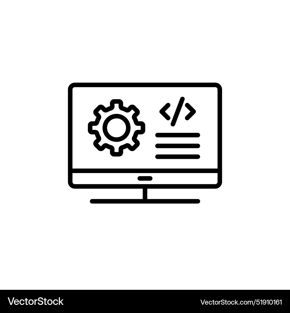 Codesymbol für Programmierung und Software anzeigen Codesymbol für Programmierung und Software anzeigen vektorbild