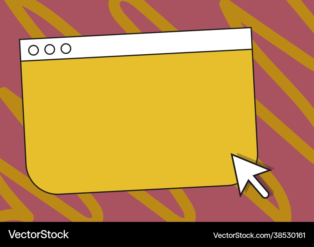 Colorful web page browsing drawing with cursor Colorful web page browsing drawing with cursor vector image