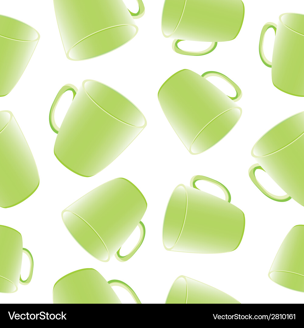 Cups seamless background template for design Vector Image
