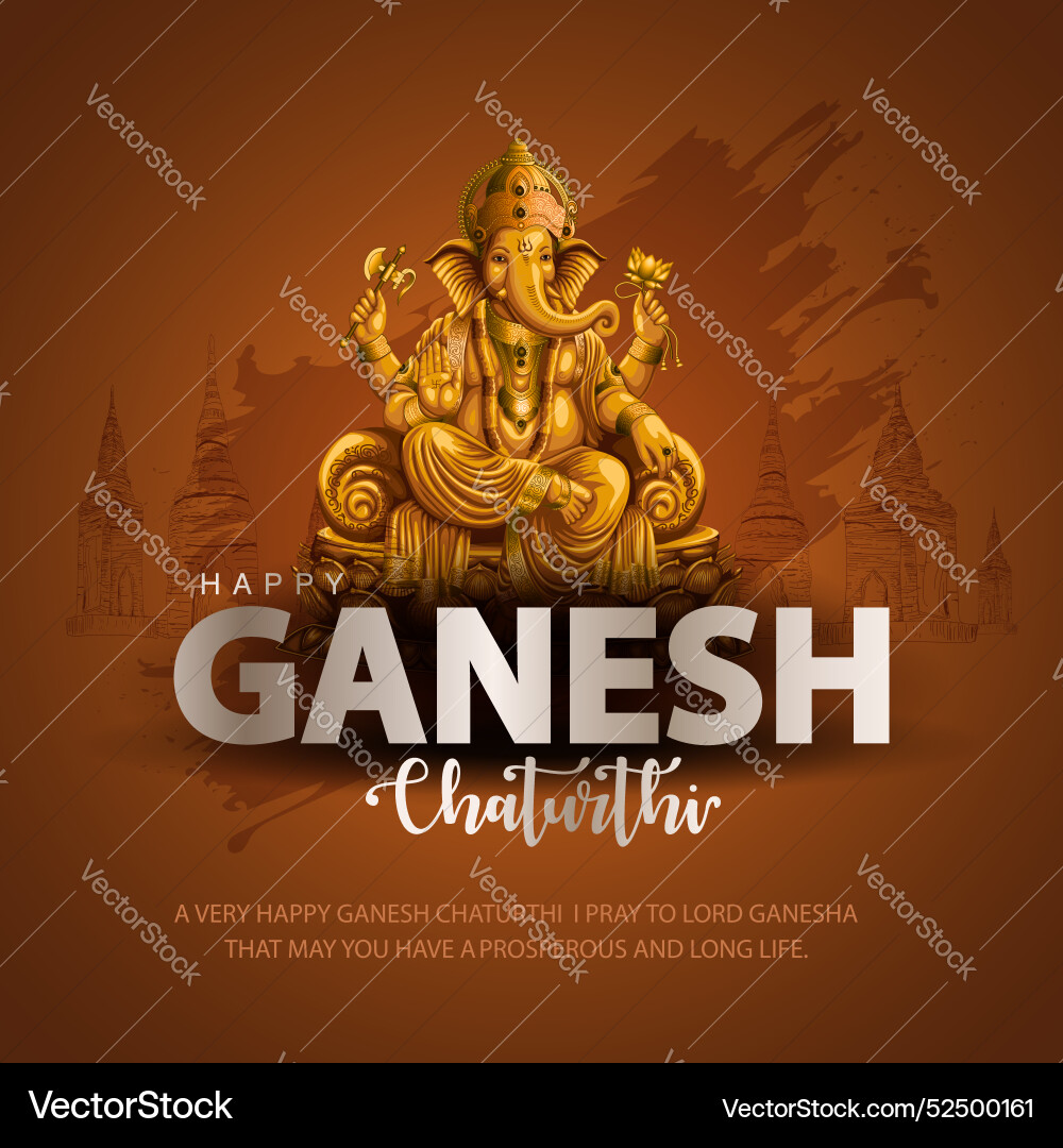 Lord Ganesha - Ganesh Chaturthi Vector Image