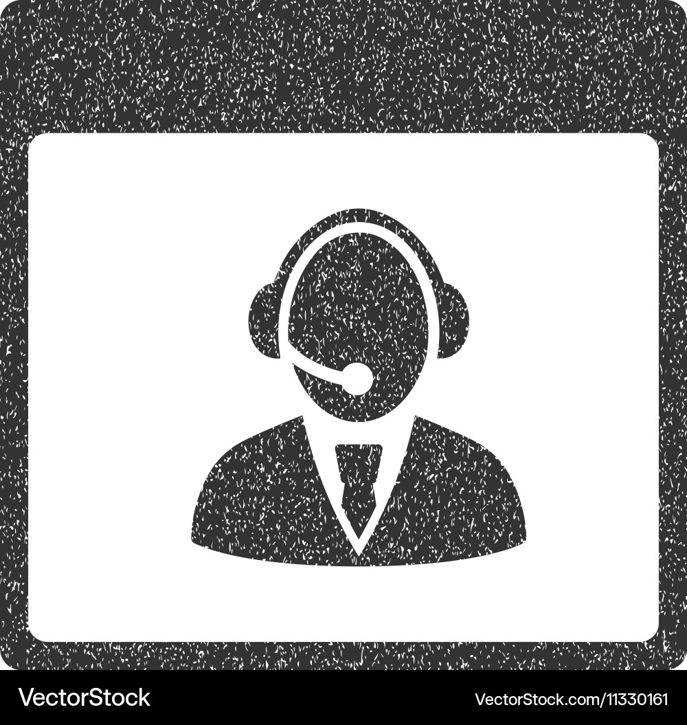 Reception operator calendar page grainy texture Vector Image