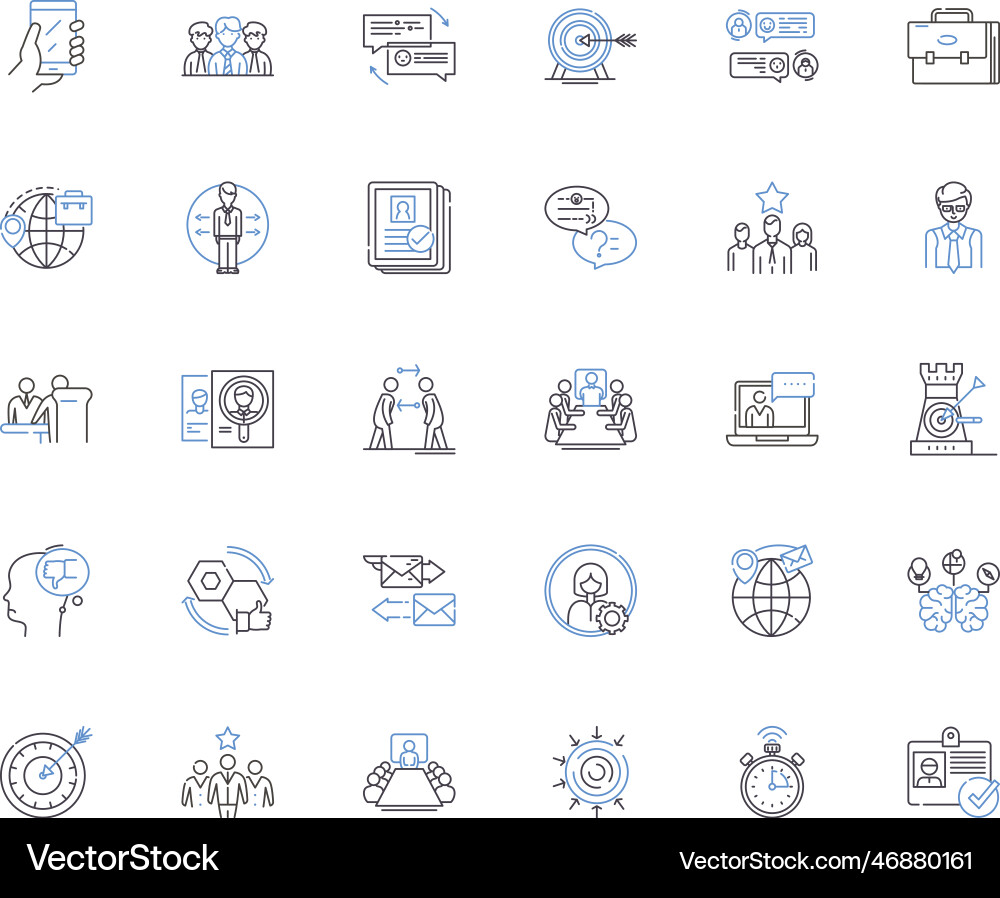 Scrum methodology line icons collection sprint Scrum methodology line icons collection sprint vector image