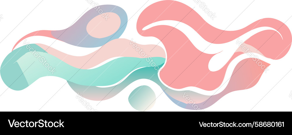 Smooth organic blobs colorful abstract liquid Vector Image