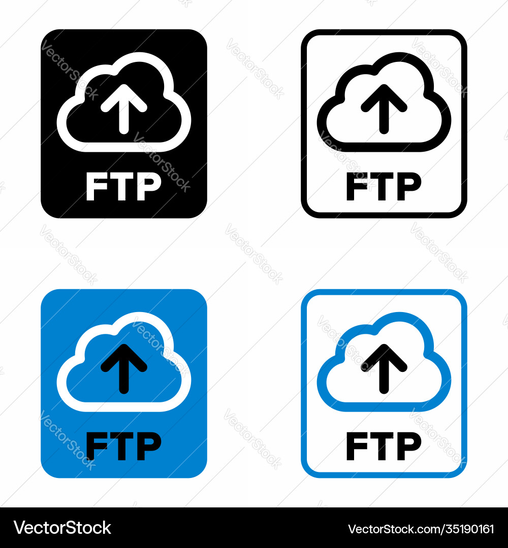 Standard network file transfer protocol Vector Image