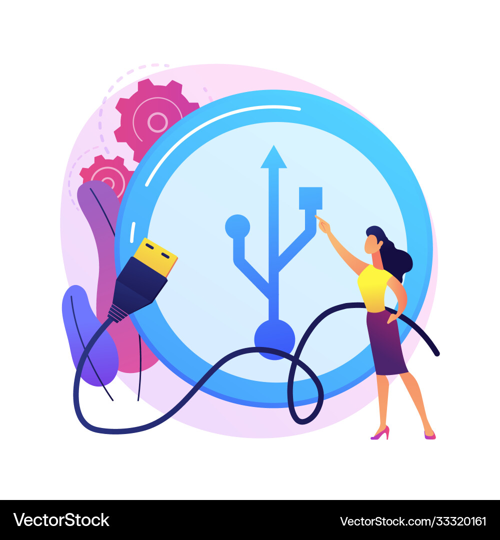 Usb connection abstract concept Usb connection abstract concept Vector Image