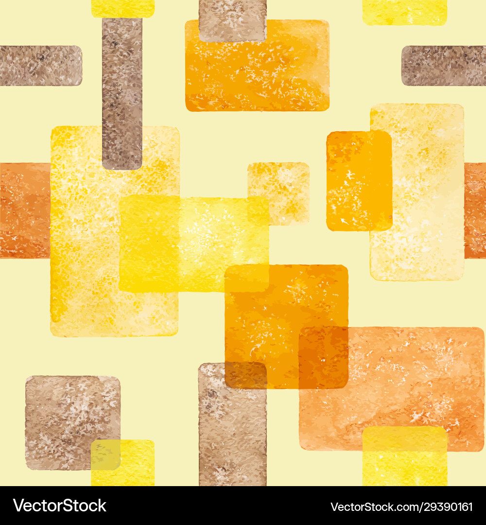 Warm Watercolor Geometric Pattern Vector Image