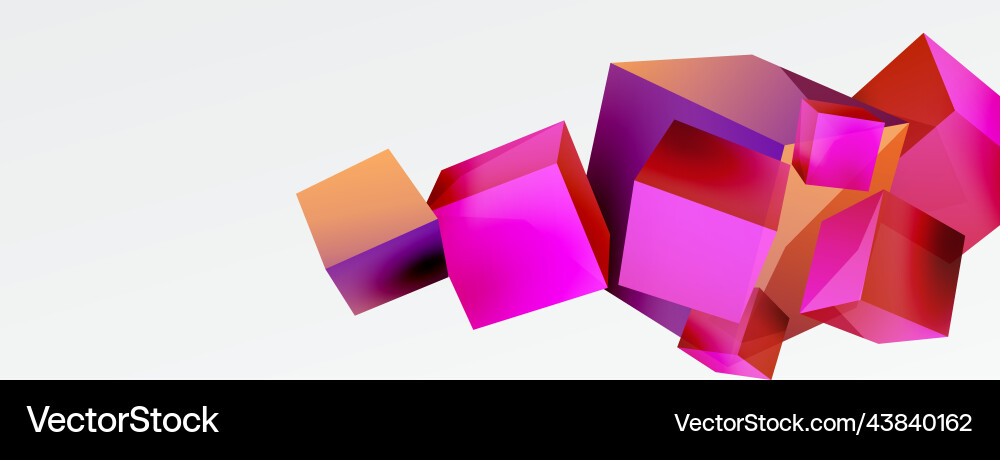 3d cubes abstract background composition 3d cubes abstract background composition vector image