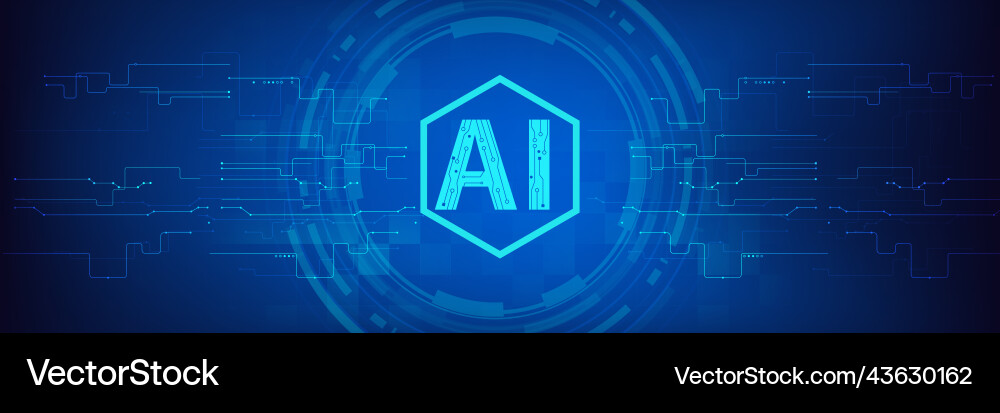 AI Neural Network Abstract Background vector image