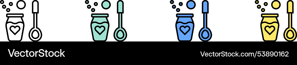 Bubble toy icon outline green blue and yellow Bubble toy icon outline green blue and yellow vector image