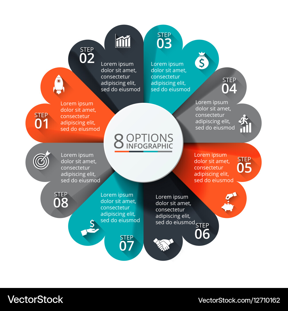 Circular Element for Data Visualization Vector Image