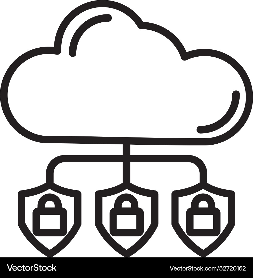 Cloud computing line icon design Vector Image