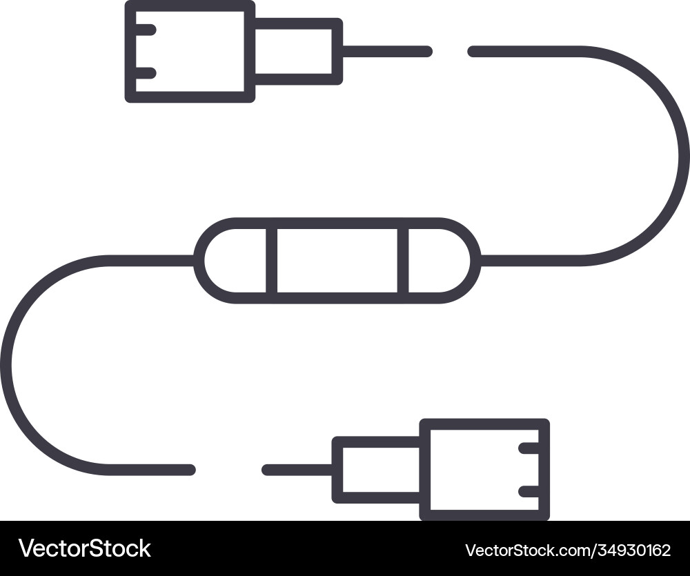 Connecting technology icon linear isolated Connecting technology icon linear isolated vector image