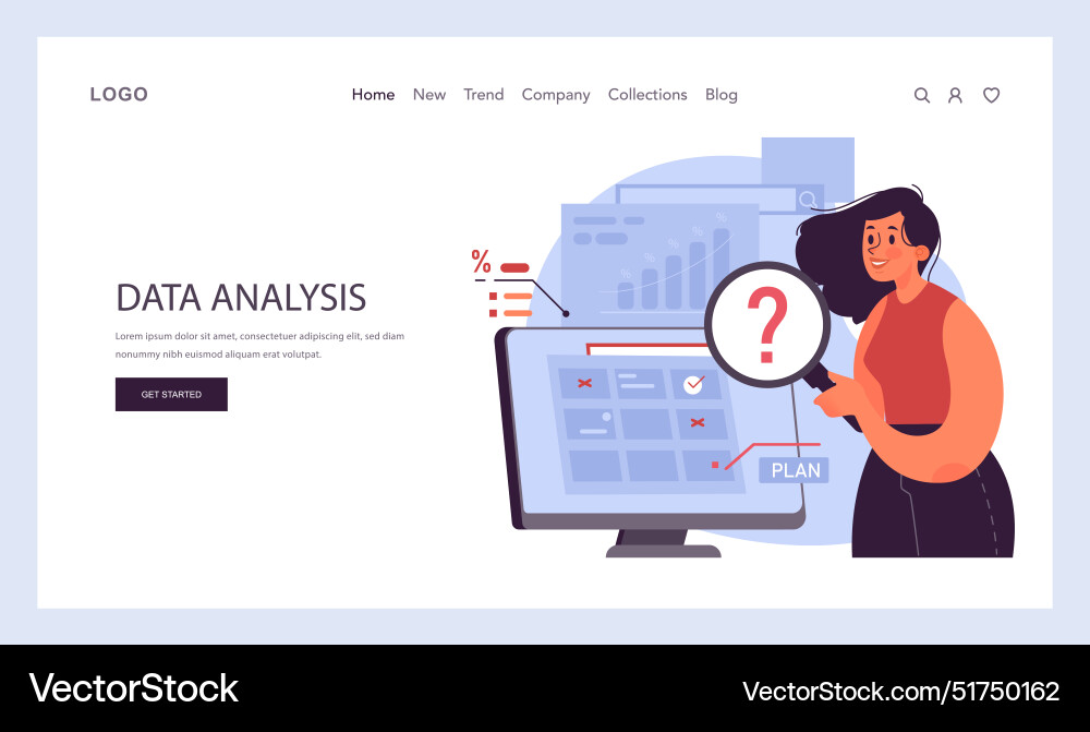 Content creation web banner or landing page Content creation web banner or landing page vector image