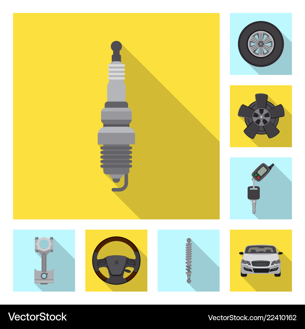 Design of auto and part symbol set Design of auto and part symbol set vector image