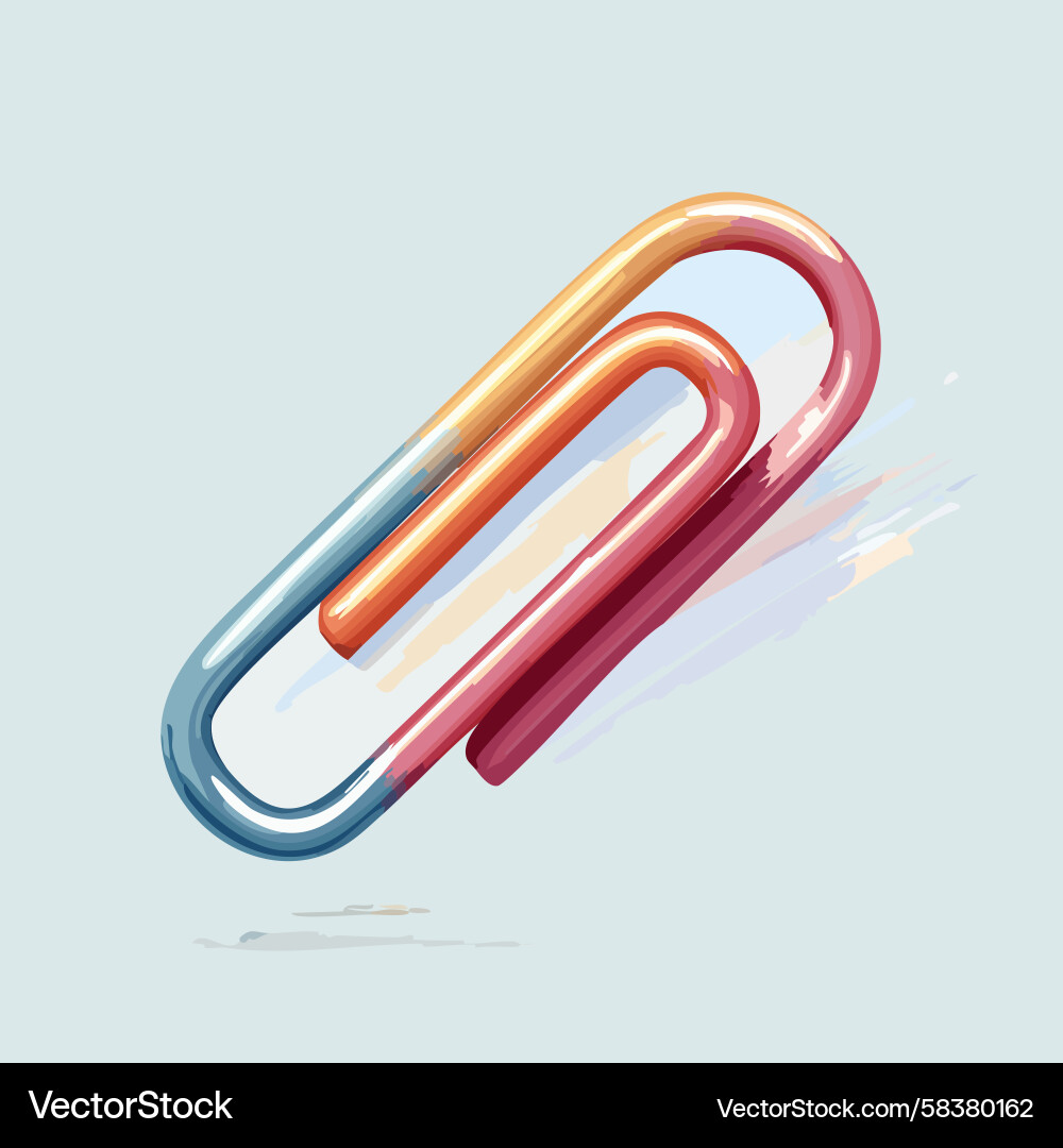 Dynamic Gradient Paperclip Vector Image