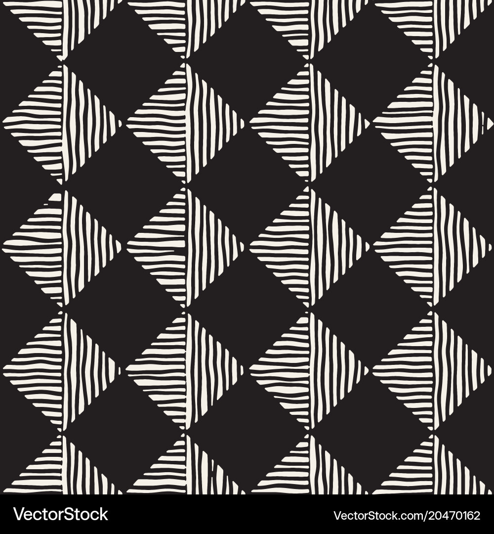 Hand drawn seamless repeating pattern with checker Vector Image