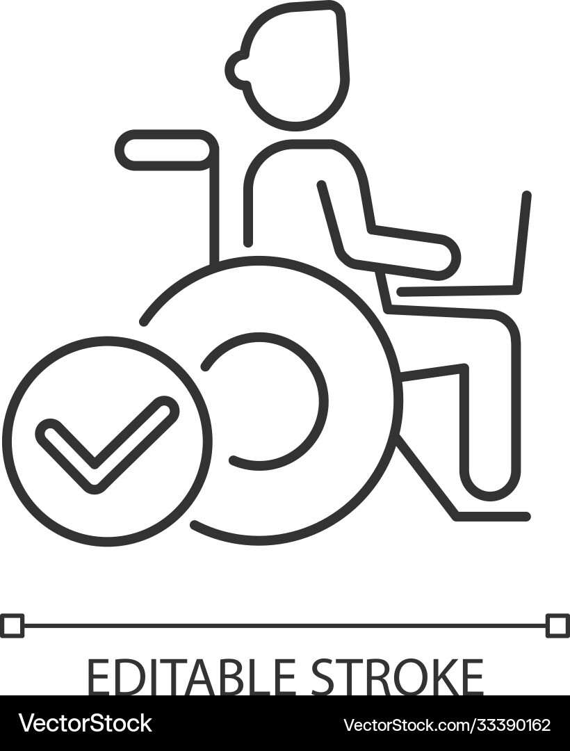 Inclusive job linear icon Inclusive job linear icon vector image