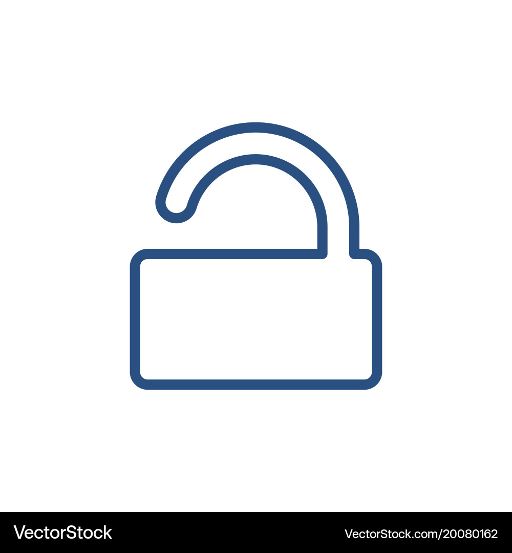Lock padlock password private secure unlock icon vector image