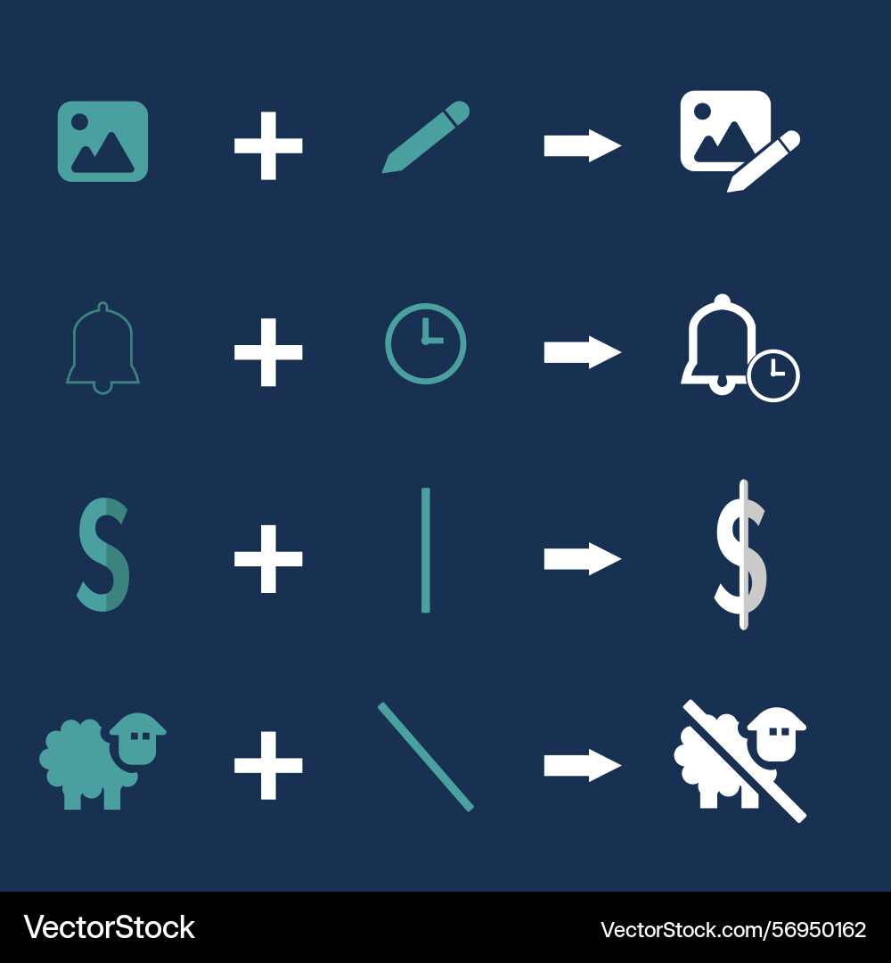 Modern icon set scalable collection Modern icon set scalable collection Vector Image