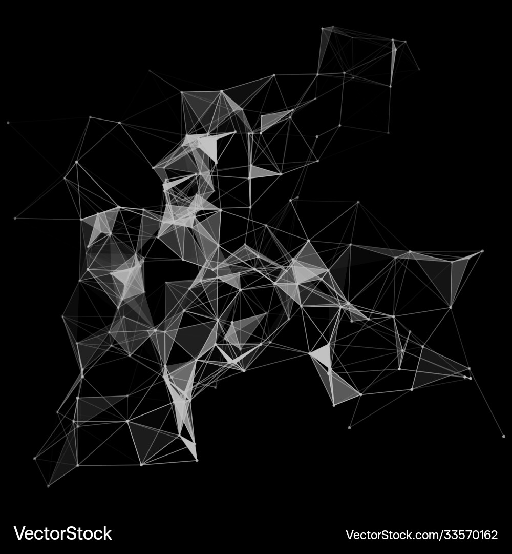 Network communications background with plexus vector image