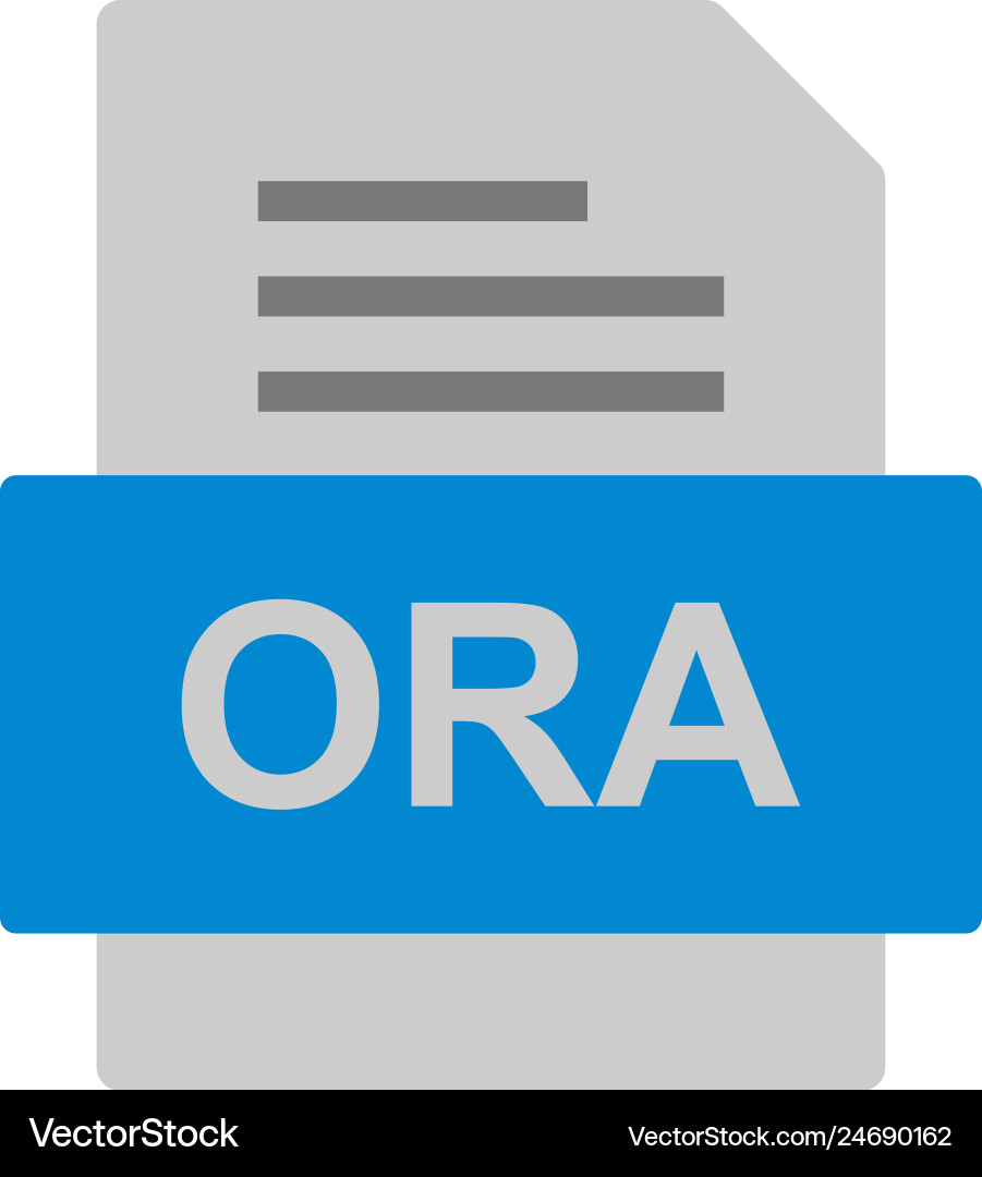 Ora file document icon vector image