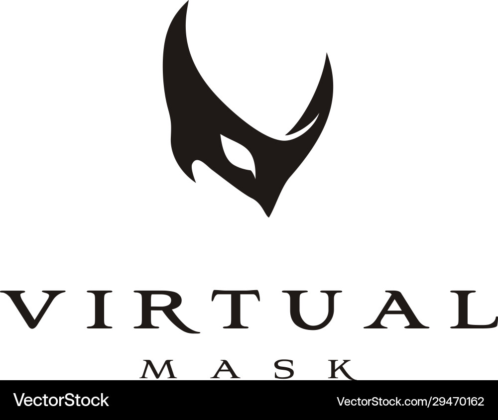 Original v venetian ball mask masquerade party logo Original v venetian ball mask masquerade party logo vektorbild