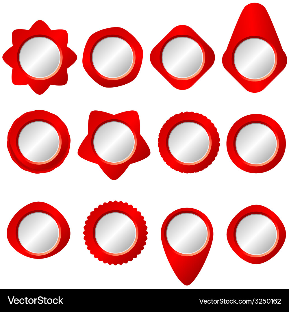 Red button for website Vector Image