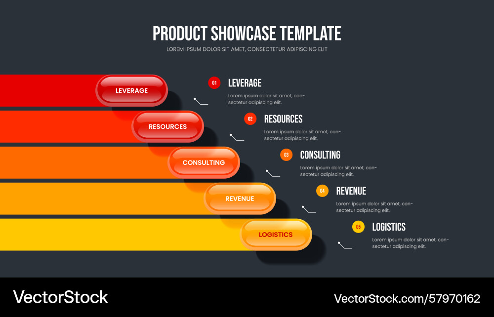 Sales Report Data Slideshow Vector Image