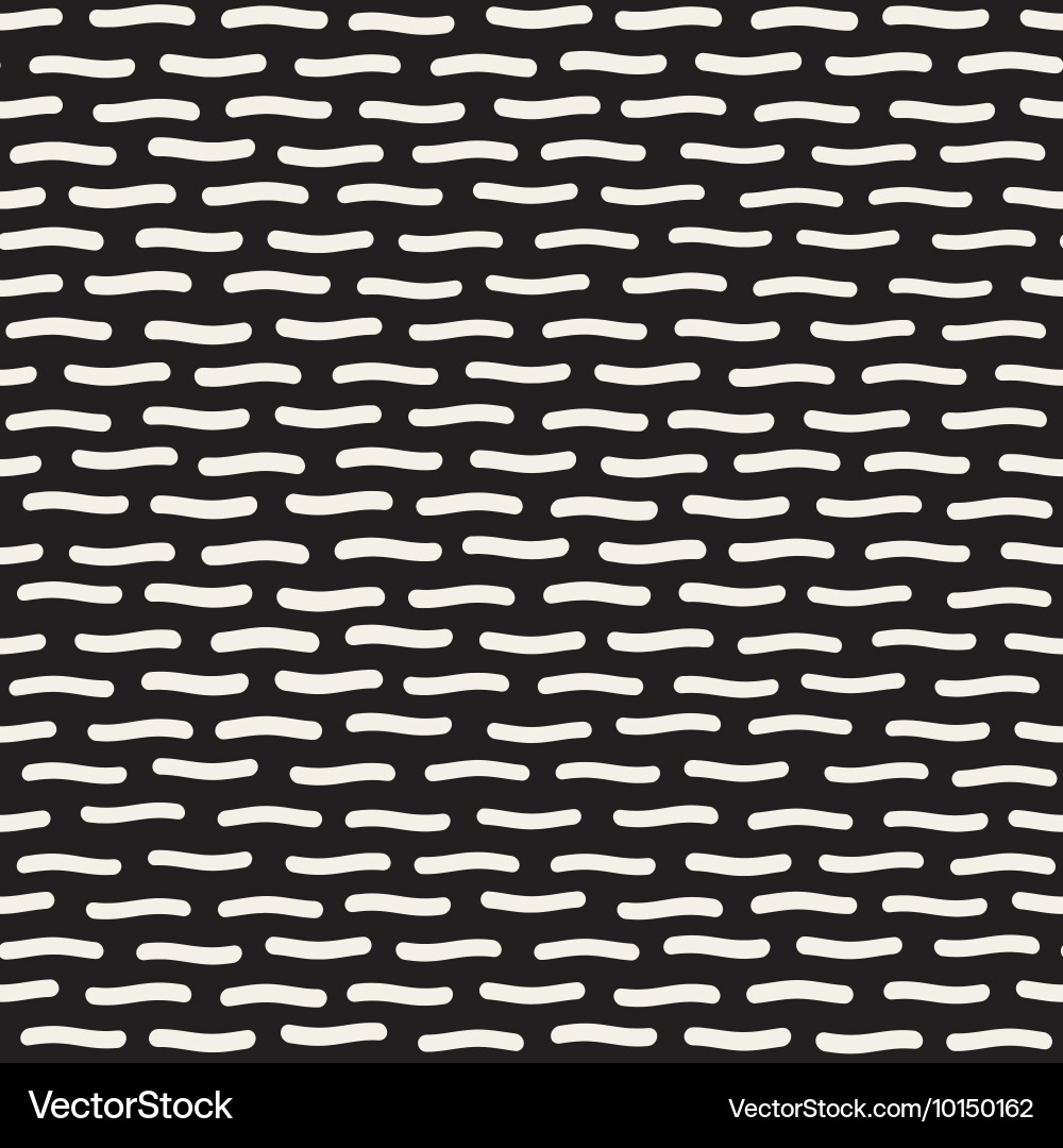 Seamless horizontal rounded lines pattern vector image