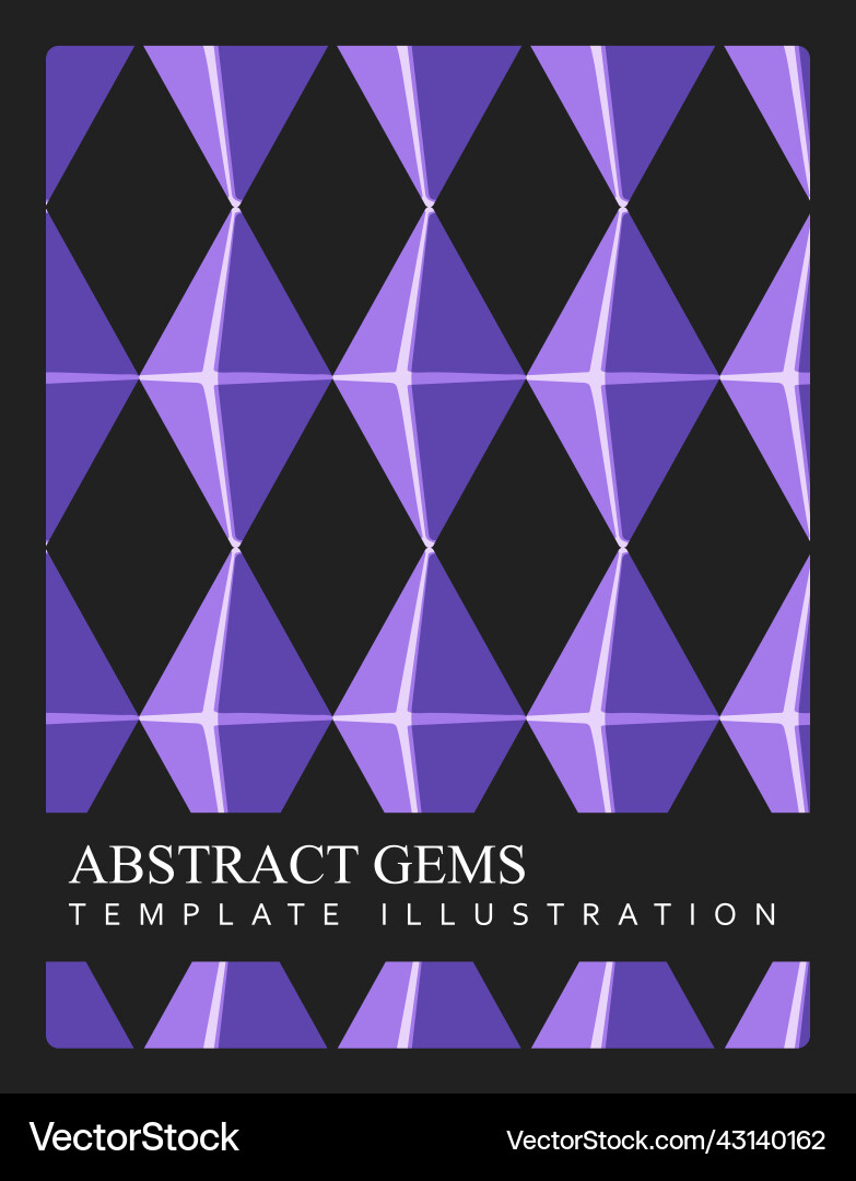 Template abstract gems Vector Image