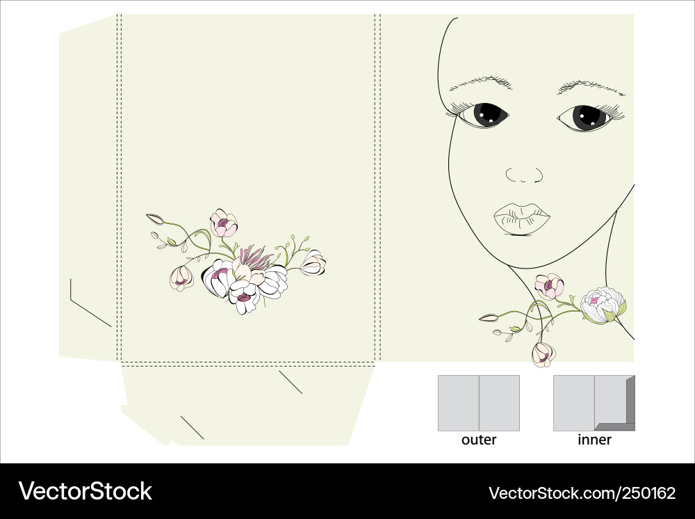 Template for folder design Vector Image