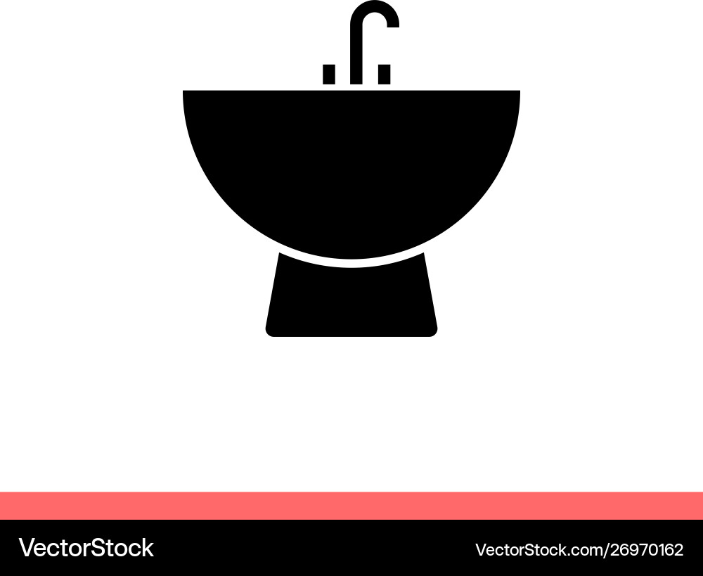 Washbasin icon for web or mobile app Washbasin icon for web or mobile app Vector Image