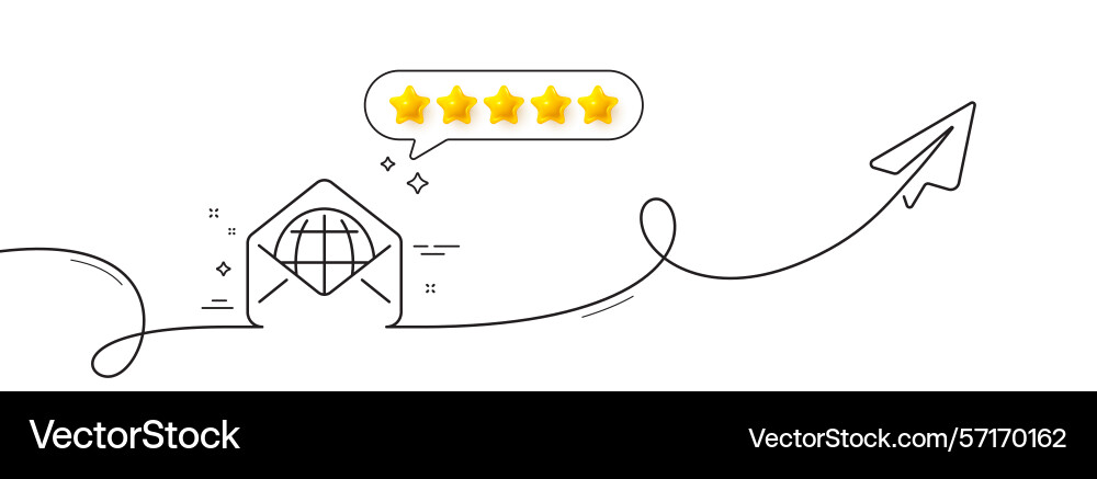 Web mail line icon message correspondence sign Vector Image