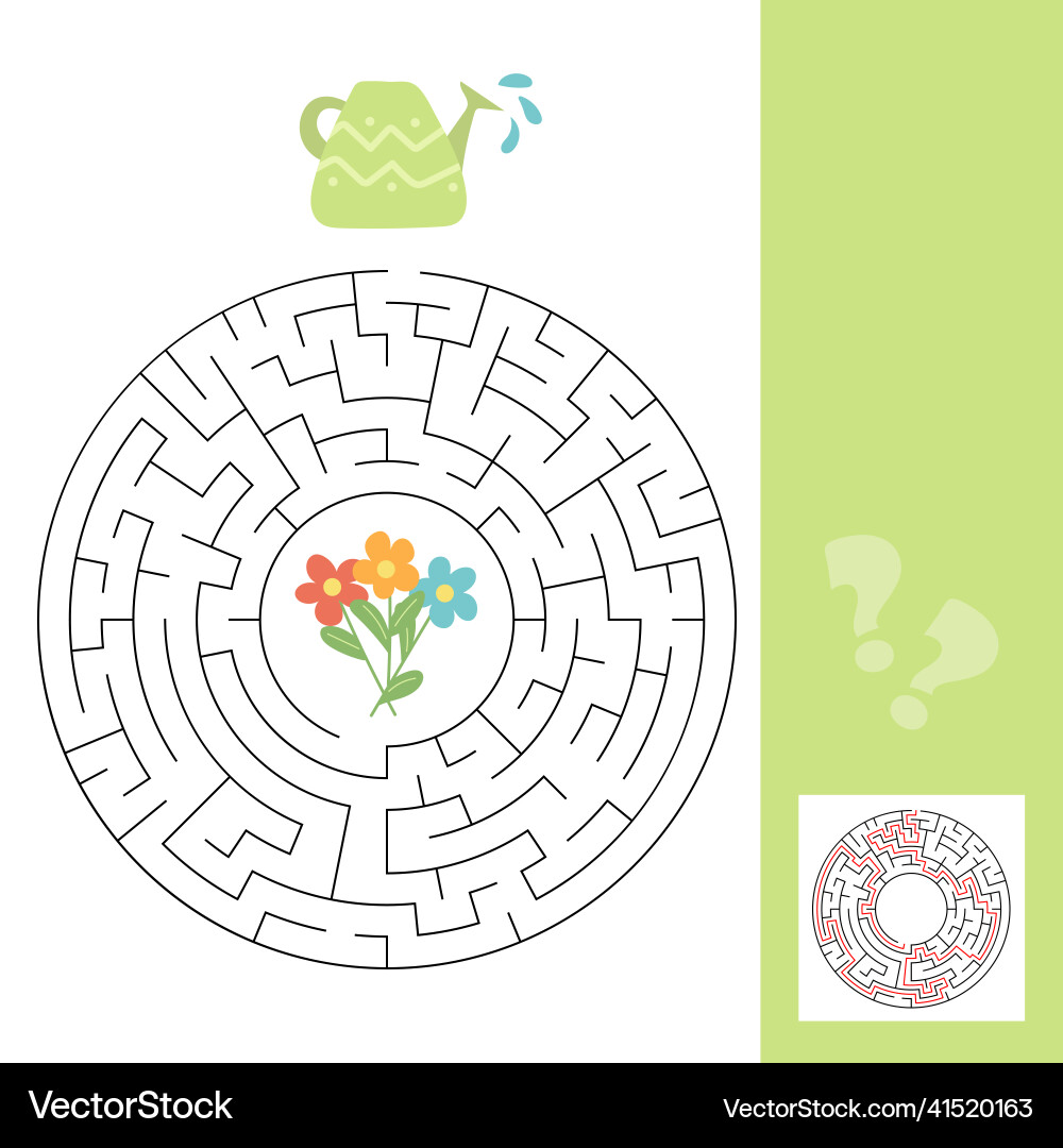 A puzzle game for kids go through the maze vector image