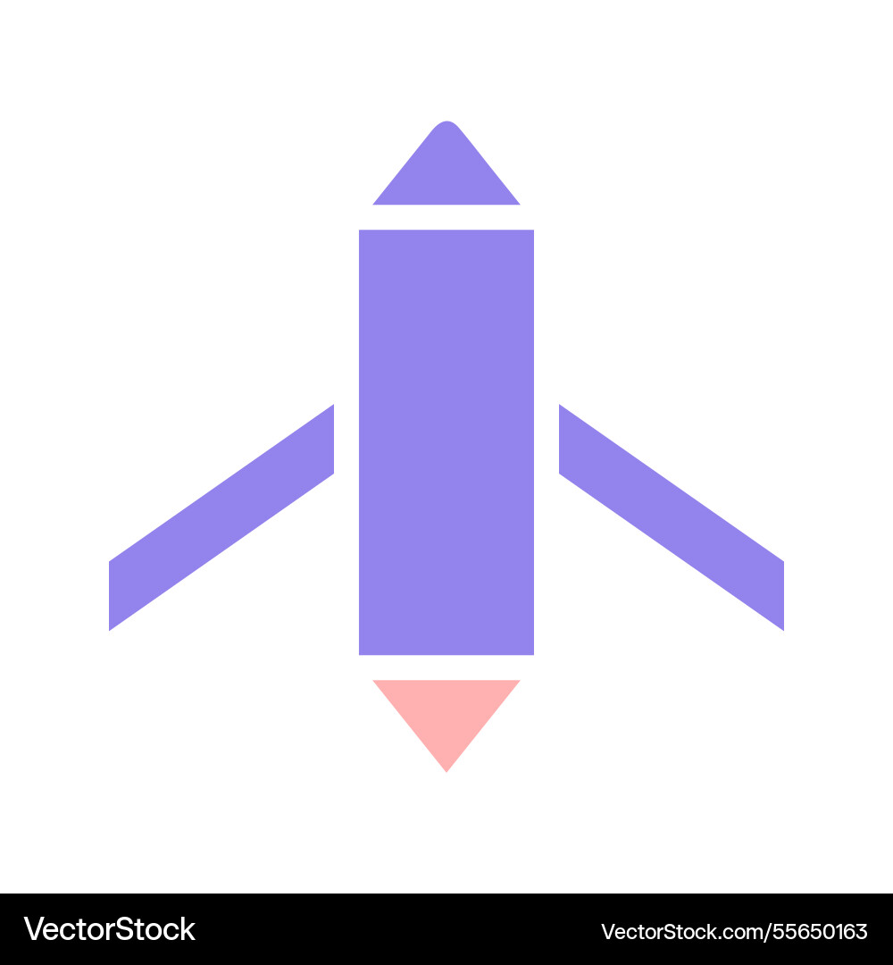 Abstract rocket with minimal design Abstract rocket with minimal design Vector Image