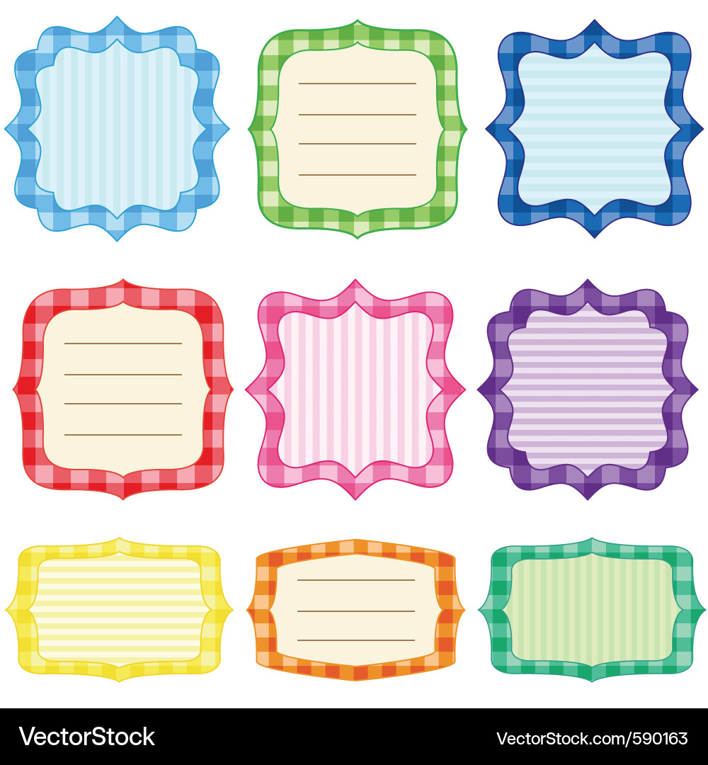 Cheerful Frame Set Vector Image