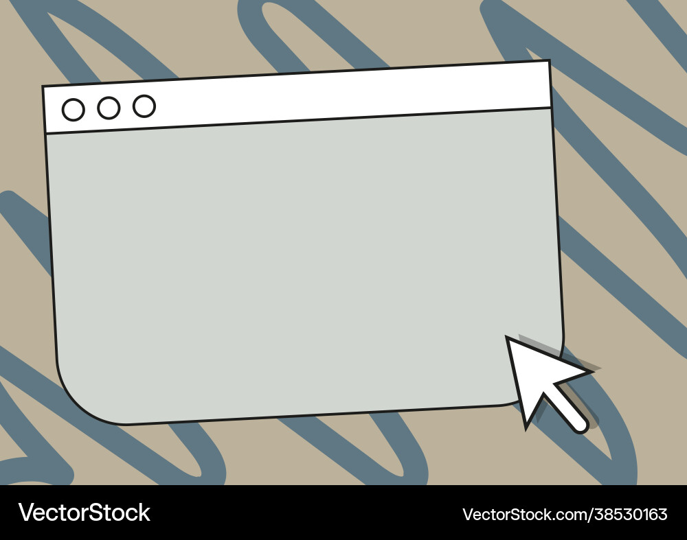 Colorful web page browsing drawing with cursor Colorful web page browsing drawing with cursor vector image