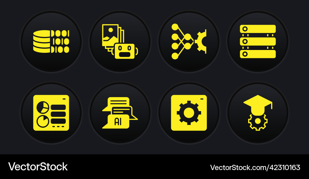 Computer api Interface Server Daten Chat Bot vektorbild