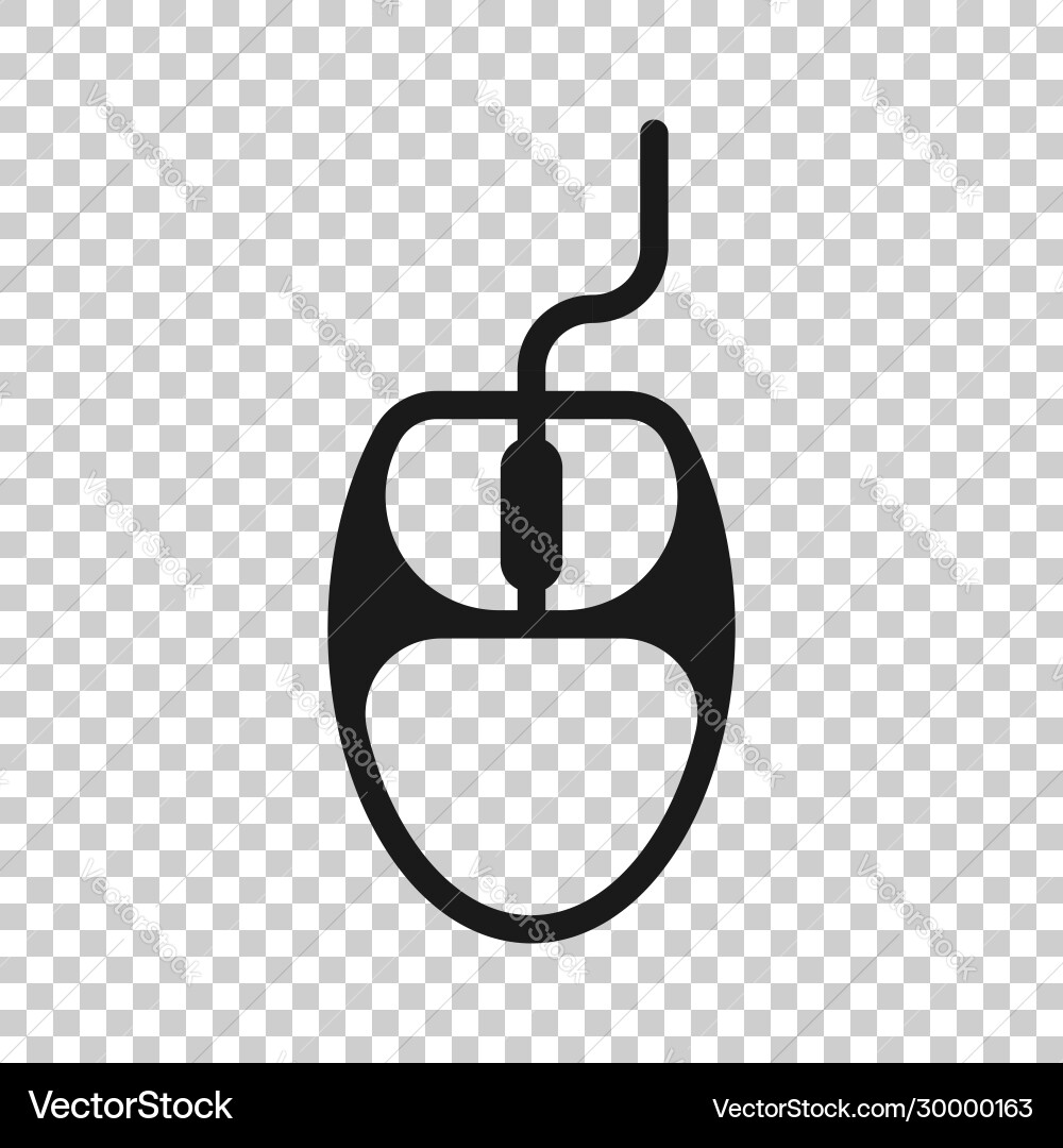 Computer mouse icon in flat style cursor on white vector image
