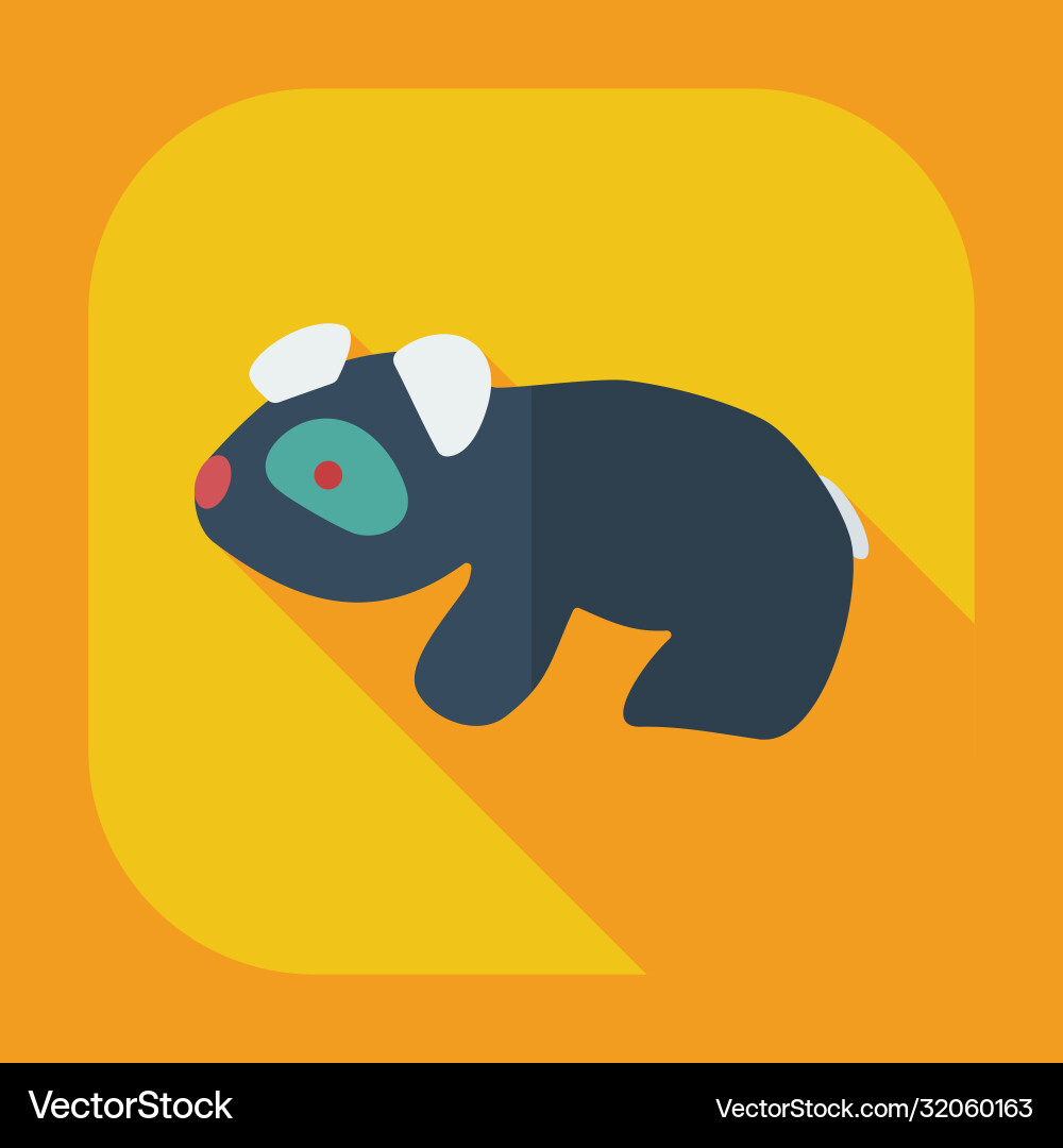 Flat modern design with shadow icons pandas Vector Image